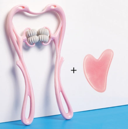 Appareil de massage multifonctionnel manuel à six rouleaux pour le cou, outil de massage à rouleaux pour soulager les tensions