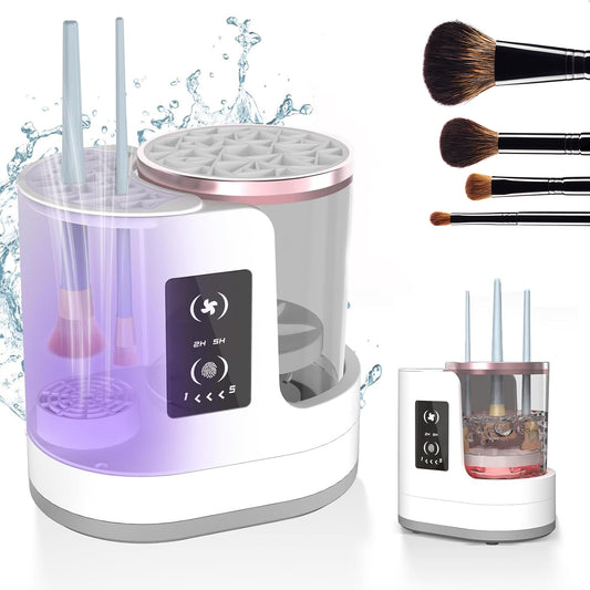 Nettoyeur électrique rechargeable pour pinceaux de maquillage Outil de nettoyage pour pinceaux de maquillage Support de nettoyage automatique pour pinceaux de maquillage