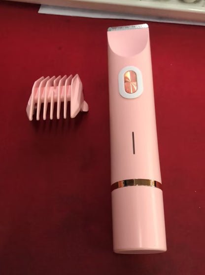 Rasoir 2 en 1 pour femmes à double tête, tondeuse pour poils pubiens, rasoir électrique, utilisation humide ou sèche, poils du corps