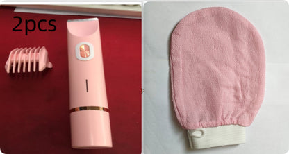 Rasoir 2 en 1 pour femmes à double tête, tondeuse pour poils pubiens, rasoir électrique, utilisation humide ou sèche, poils du corps