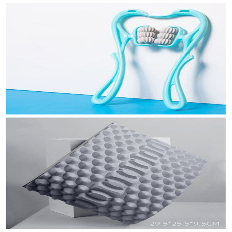 Appareil de massage multifonctionnel manuel à six rouleaux pour le cou, outil de massage à rouleaux pour soulager les tensions