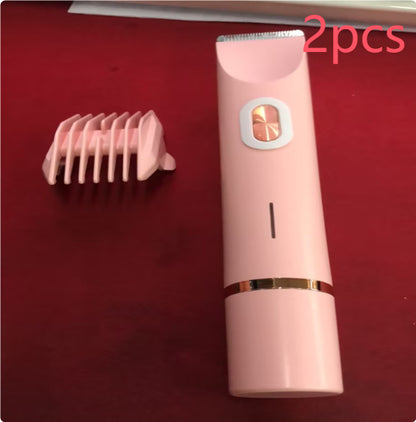 Rasoir 2 en 1 pour femmes à double tête, tondeuse pour poils pubiens, rasoir électrique, utilisation humide ou sèche, poils du corps