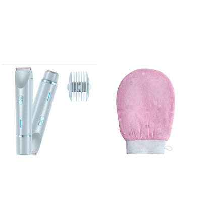 Rasoir 2 en 1 pour femmes à double tête, tondeuse pour poils pubiens, rasoir électrique, utilisation humide ou sèche, poils du corps