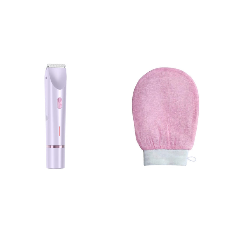 Rasoir 2 en 1 pour femmes à double tête, tondeuse pour poils pubiens, rasoir électrique, utilisation humide ou sèche, poils du corps