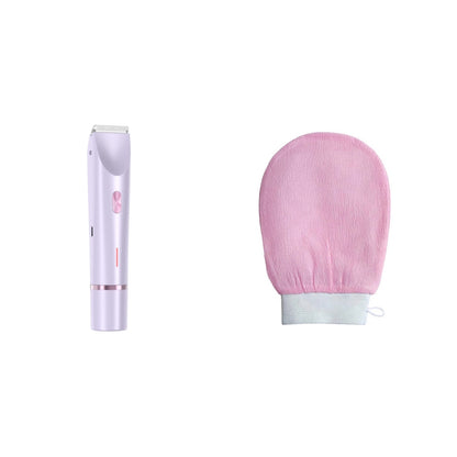 Rasoir 2 en 1 pour femmes à double tête, tondeuse pour poils pubiens, rasoir électrique, utilisation humide ou sèche, poils du corps