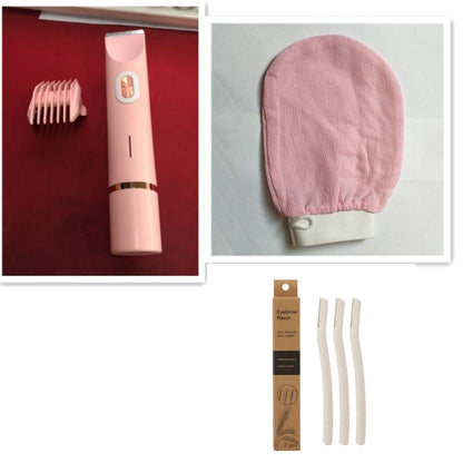 Rasoir 2 en 1 pour femmes à double tête, tondeuse pour poils pubiens, rasoir électrique, utilisation humide ou sèche, poils du corps