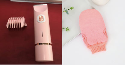 Rasoir 2 en 1 pour femmes à double tête, tondeuse pour poils pubiens, rasoir électrique, utilisation humide ou sèche, poils du corps