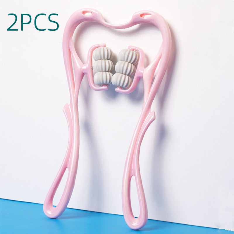 Appareil de massage multifonctionnel manuel à six rouleaux pour le cou, outil de massage à rouleaux pour soulager les tensions