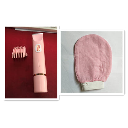 Rasoir 2 en 1 pour femmes à double tête, tondeuse pour poils pubiens, rasoir électrique, utilisation humide ou sèche, poils du corps