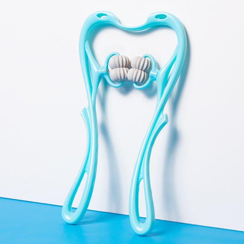 Appareil de massage multifonctionnel manuel à six rouleaux pour le cou, outil de massage à rouleaux pour soulager les tensions