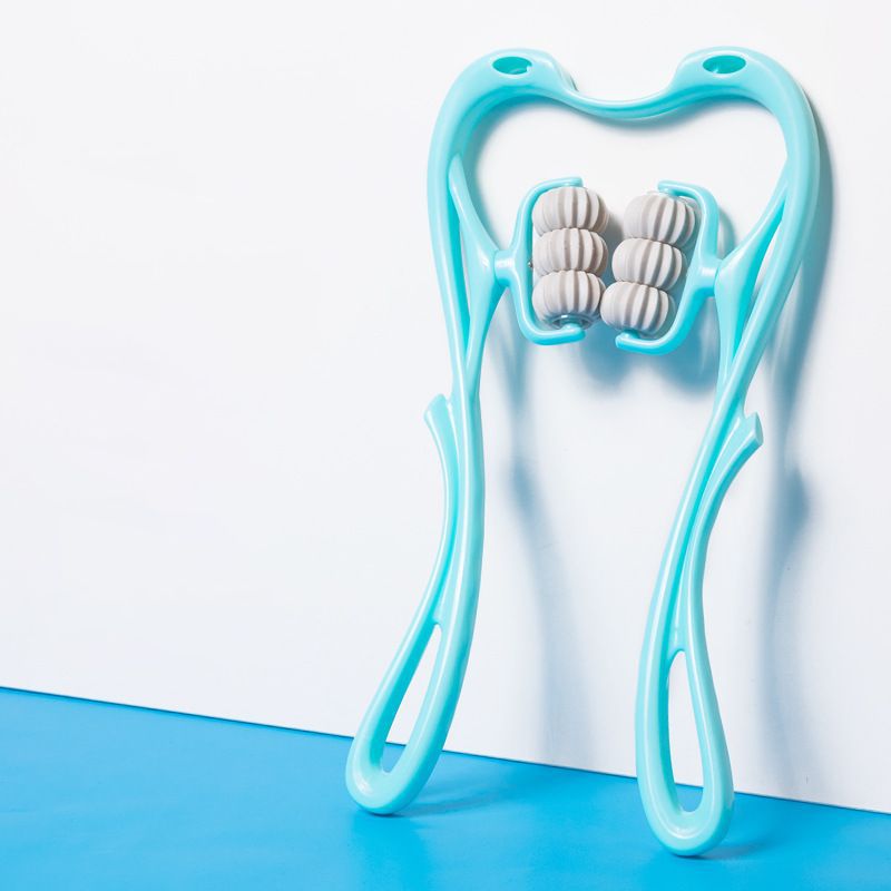 Appareil de massage multifonctionnel manuel à six rouleaux pour le cou, outil de massage à rouleaux pour soulager les tensions