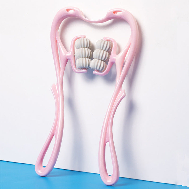 Appareil de massage multifonctionnel manuel à six rouleaux pour le cou, outil de massage à rouleaux pour soulager les tensions